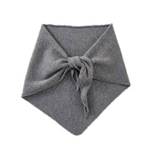 Solid Color Cashmere Wool Knitted Triangle Scarf For Women — Main — AWARENESS