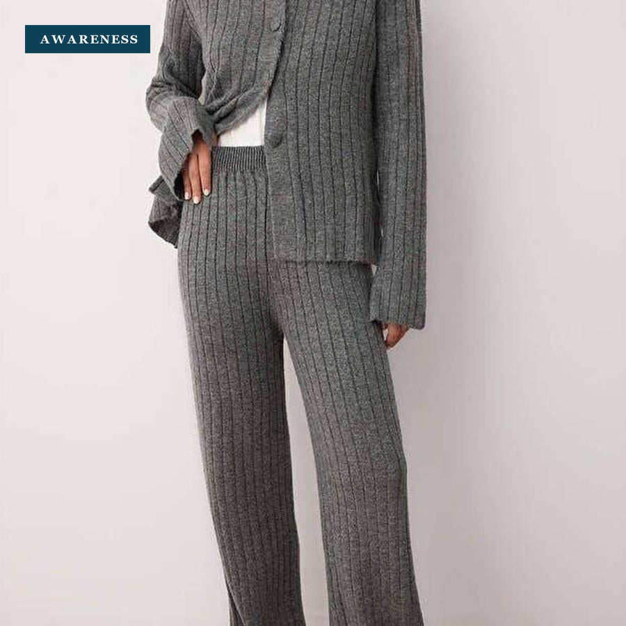 Anthracite Soft Knit Matching Lounge Set — Lifestyle — AWARENESS