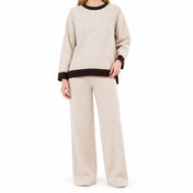 Contrast Trim Relaxed Knit Co-Ord Set — Main — AWARENESS