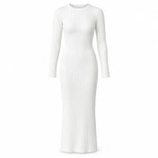 Women’s Long-Sleeve Ribbed Bodycon Midi Dress — Main