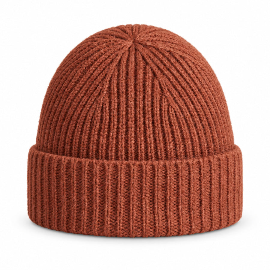Women's Cashmere Beanie - Noma Hand-Knit Ribbed, Chunky 3-Ply — Main — AWARENESS