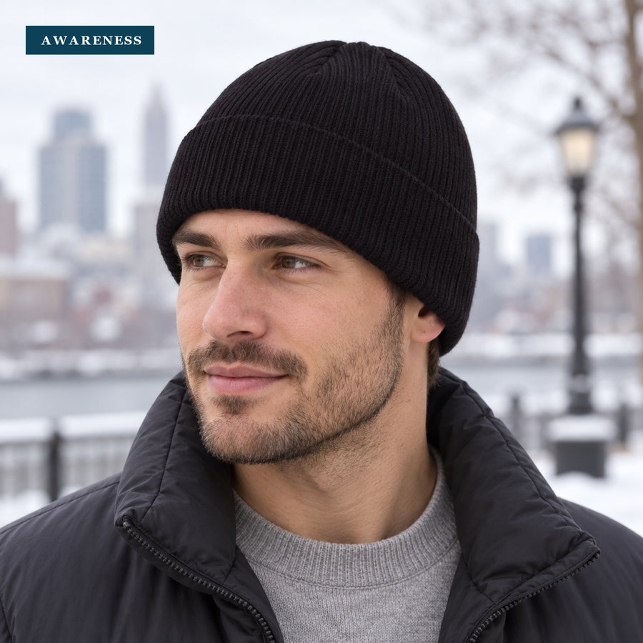 Unisex Cotton Knitted Beanies — Lifestyle — AWARENESS