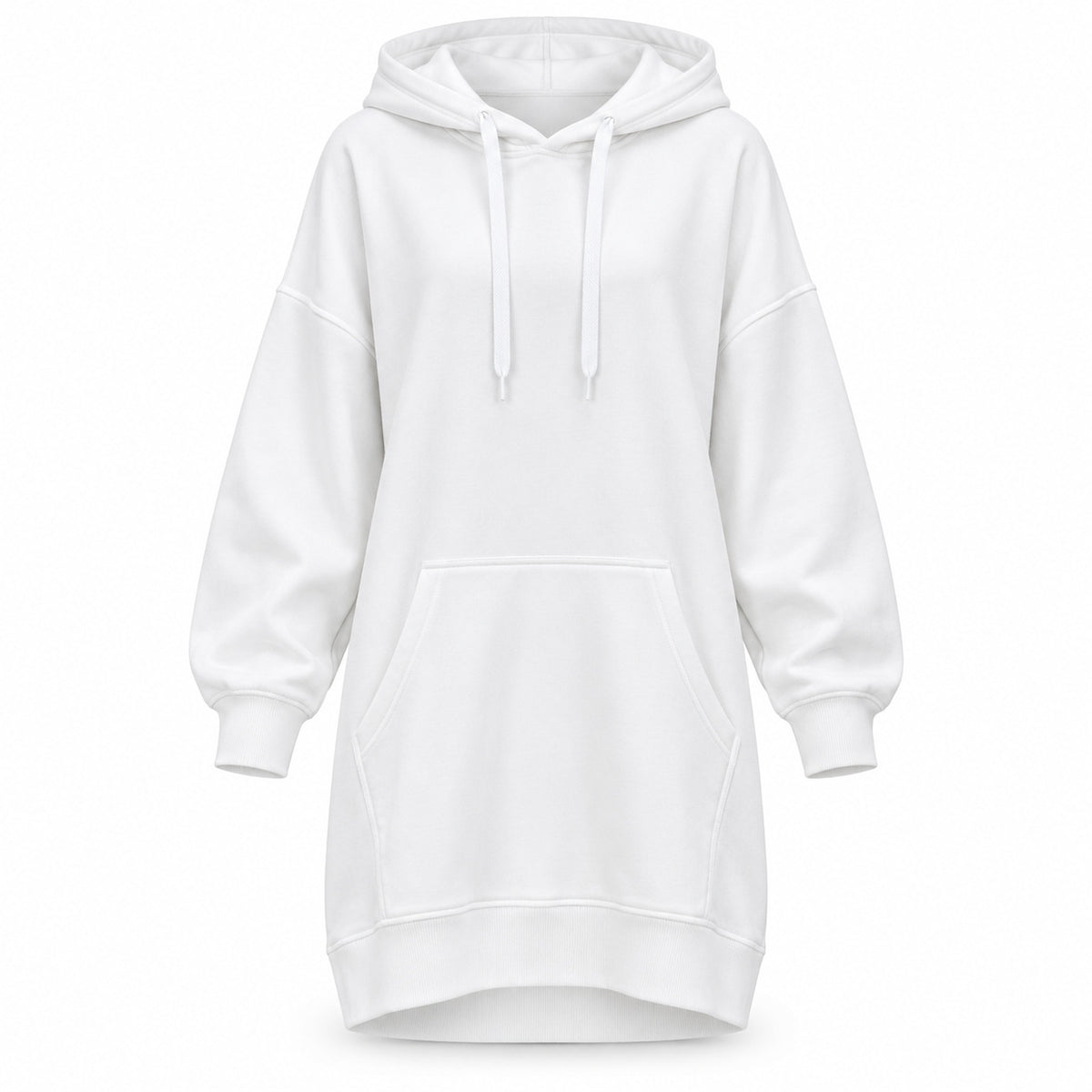 Solid Color Hooded Midi Sweatshirt — Main — AWARENESS