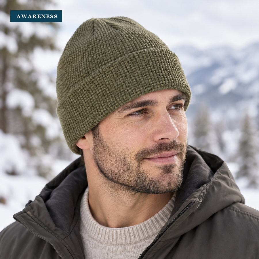 Soft Ribbed Knit Beanies Hat | 40BN913 — Lifestyle — AWARENESS