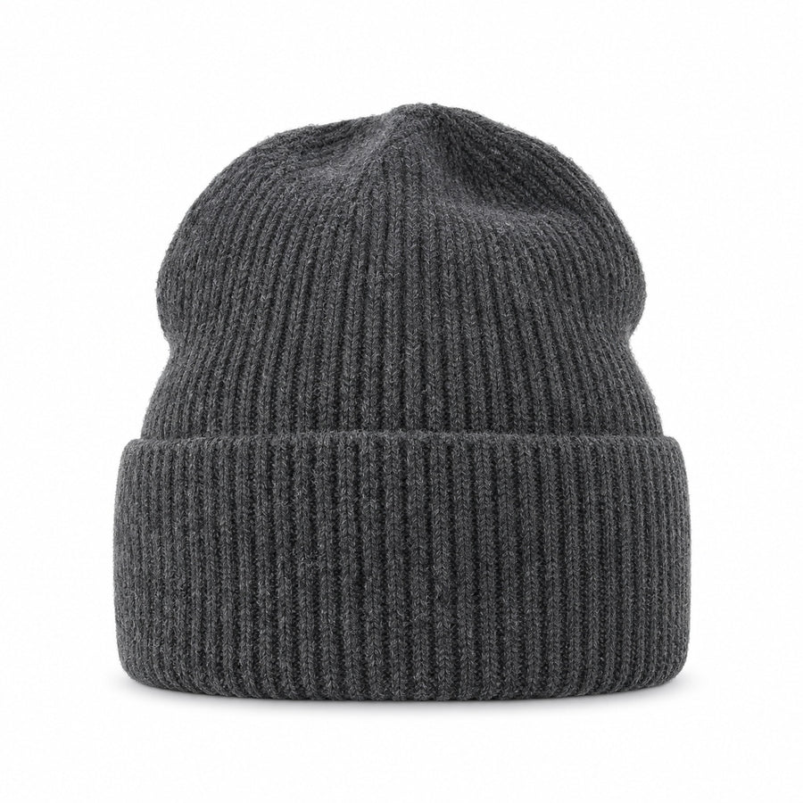 Women's Cozy Ribbed Knit Cuffed Winter Beanie — Main — AWARENESS